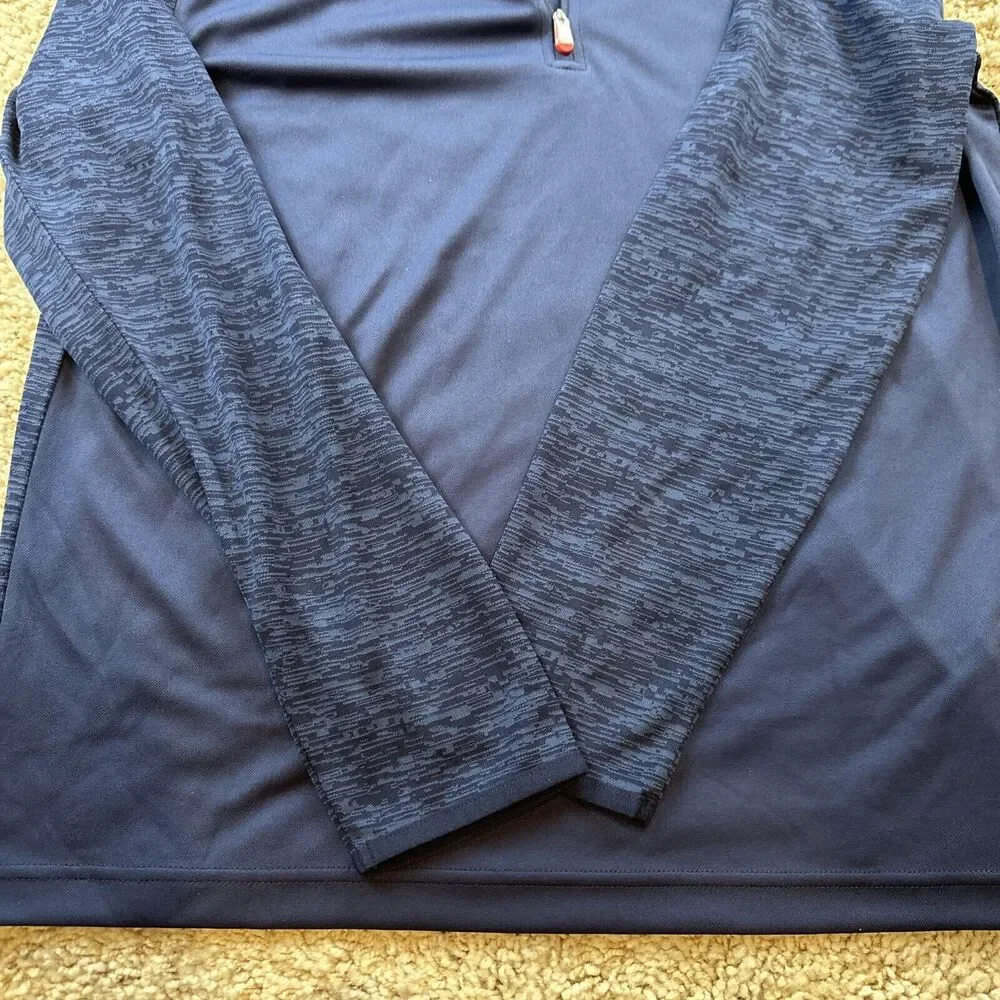 Boston Red Sox Shirt‎ Mens Large Blue Quarter Zip Performance Stretch Baseball - Picture 4 of 6